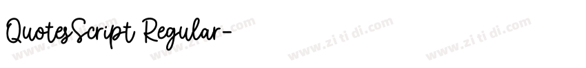 QuotesScript Regular字体转换
